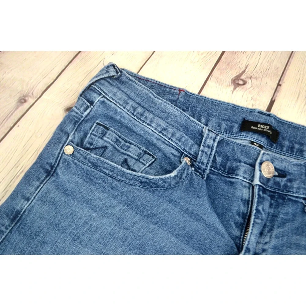 TRUE RELIGION Men's Ricky Relaxed Straight Jeans SIZE 34/33 Medium Wash